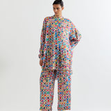 WINDOW PANE T.SHAPE SHIRT WITH PANTS