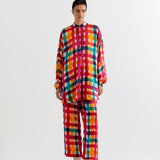 MULTI PLAID T.SHAPE SHIRT WITH PANTS