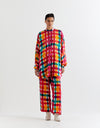 MULTI PLAID T.SHAPE SHIRT WITH PANTS