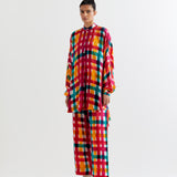 MULTI PLAID T.SHAPE SHIRT WITH PANTS