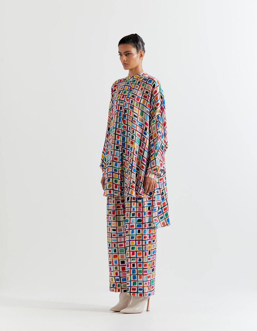 WINDOW PANE T.SHAPE SHIRT WITH PANTS