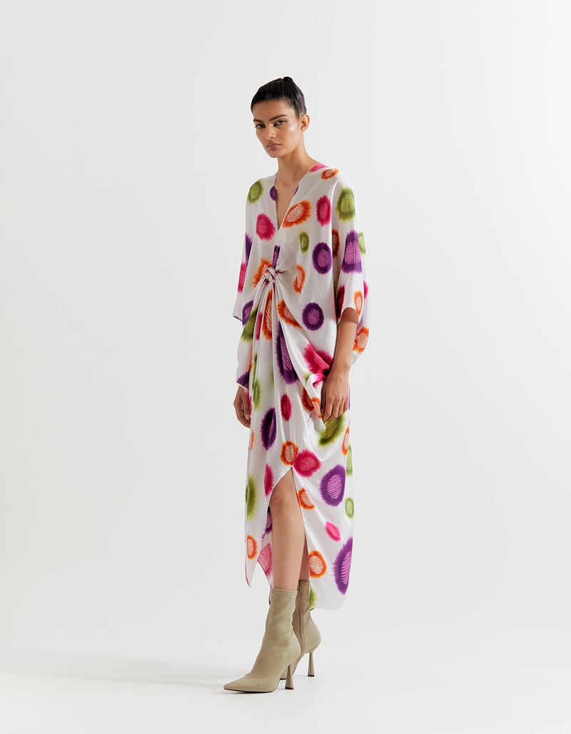 HOLI POLKA KNOT KAFTAN