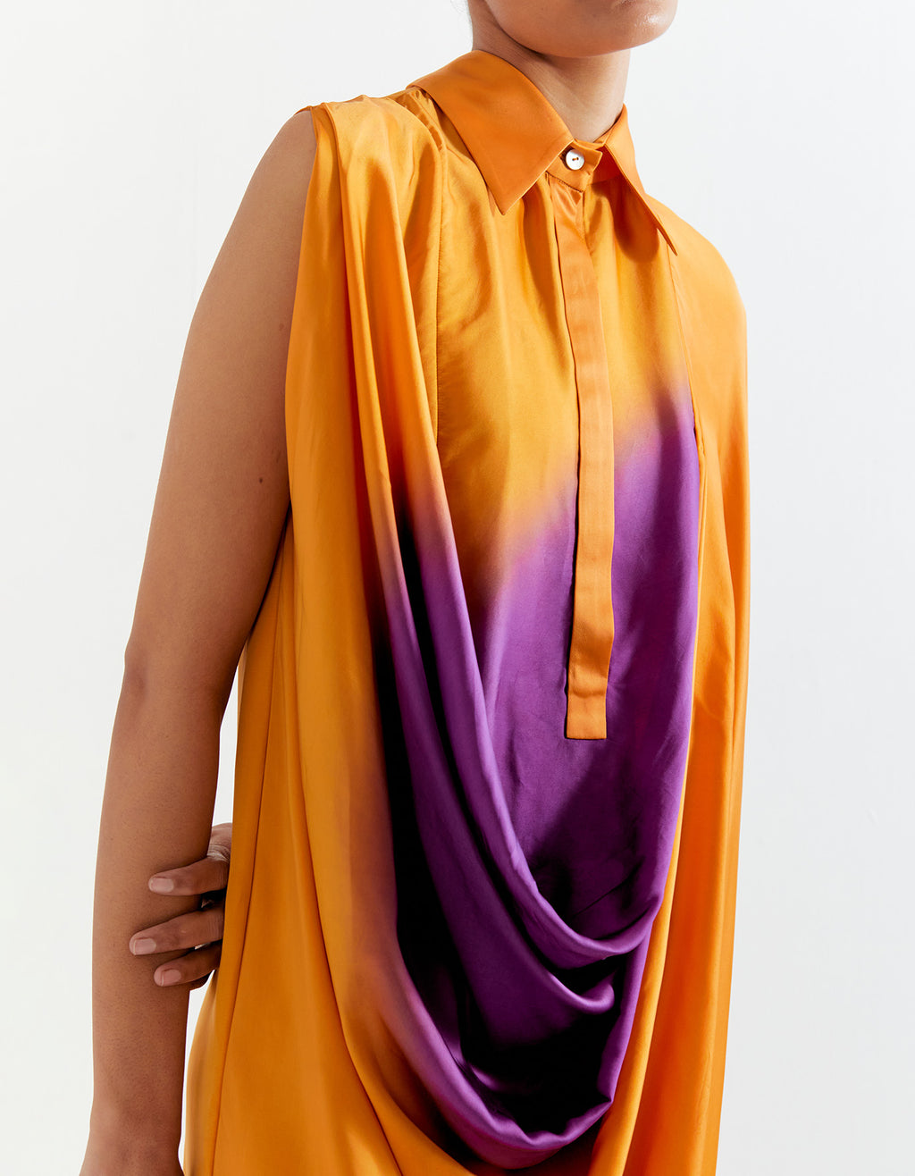 SAFFRON-PURPLE FRIDA DRESS