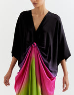 PINK OMBRE OMBRE KNOT KAFTAN