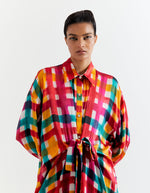 MULTI PLAID KNOT SHIRT