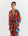 MULTI PLAID - Knot Kaftan
