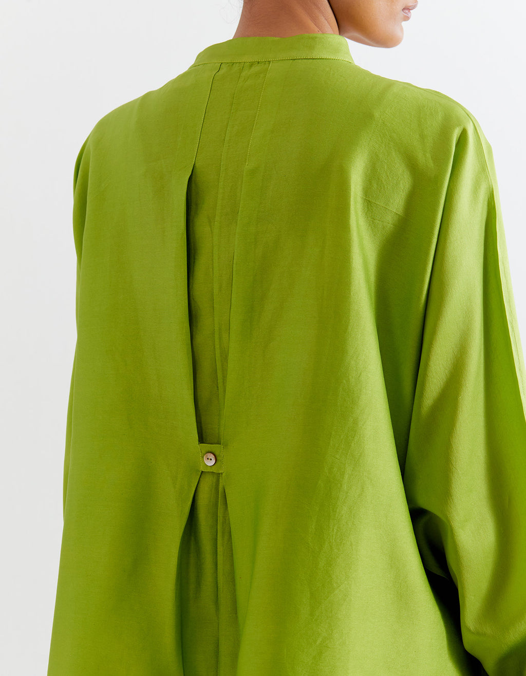 GREEN-PINK HEART SHAPE SHIBORI SHIRT