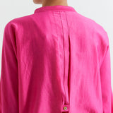 PINK-GREEN HEART SHAPE SHIBORI SHIRT WITH OMBRE SKIRT
