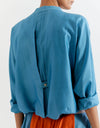 BLUE-ORANGE HEART SHAPE SHIBORI SHIRT