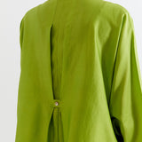 GREEN-PINK HEART SHAPE SHIBORI SHIRT WITH PANTS