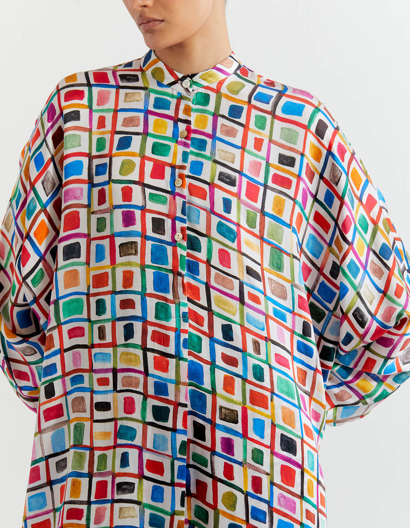 WINDOW PANE T.SHAPE SHIRT WITH PANTS