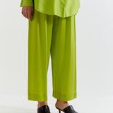 GREEN-PINK HEART SHAPE SHIBORI SHIRT WITH PANTS