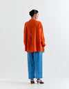 ORANGE- BLUE HEART SHAPE SHIBORI SHIRT WITH PANTS