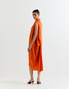 ORANGE-BLUE FRIDA DRESS