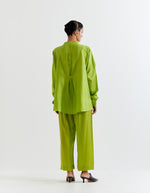 GREEN-PINK HEART SHAPE SHIBORI SHIRT WITH PANTS